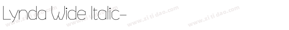 Lynda Wide Italic字体转换